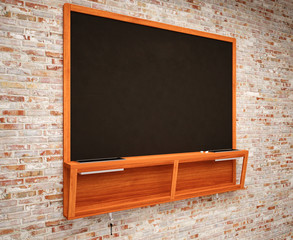 Blank Black School Chalk Board