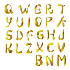 Letters - Isolated On White Background - Vector Illustration