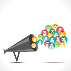 people icon bubble from speaker vector