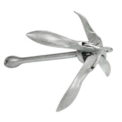 Steel anchor over white