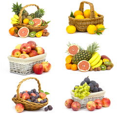 fresh fruits - collage