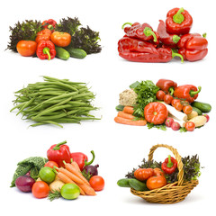 fresh vegetables - collage