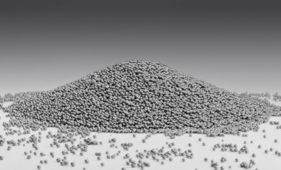 pile of metallic beadlets