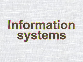 Information concept: Information Systems on fabric texture