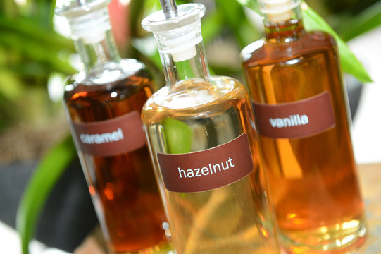 Fototapeta Flavored Coffee Syrups