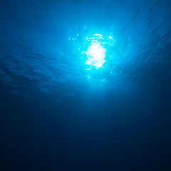 Underwater Background with Sun Beams
