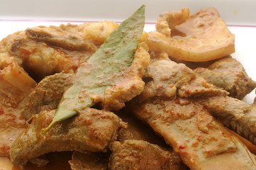 Soffritto di maiale , pancetta , fegato e costina - Calabria