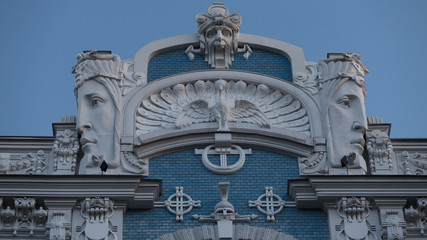 Fototapeta na wymiar Art Deco / Jugendstil in Riga Latvia