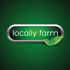 Local farm food label, badge or seal