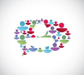 people message bubble illustration design