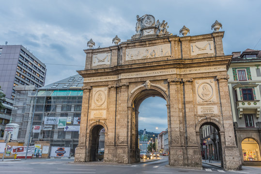 Triumphal Arch In Innsbruck, Austria.