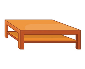 Wooden table isolated illustration