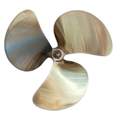 three-bladed propeller. Isolated over white