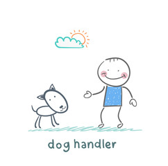 canine training a dog