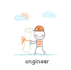 engineer holding a paper