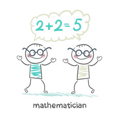 Naklejka premium mathematician says about solving problems