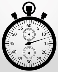 Stopwatch app icon, vector illustration