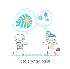 otolaryngologist says about bacteria and nose with a patient