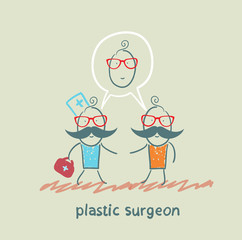 plastic surgeon says to the patient's facial surgery