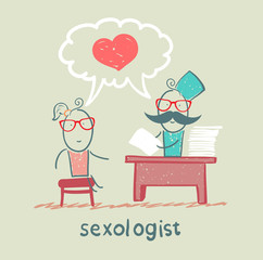Sex therapist listens to patients who speak about love