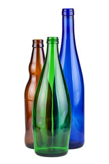 Three empty bottles