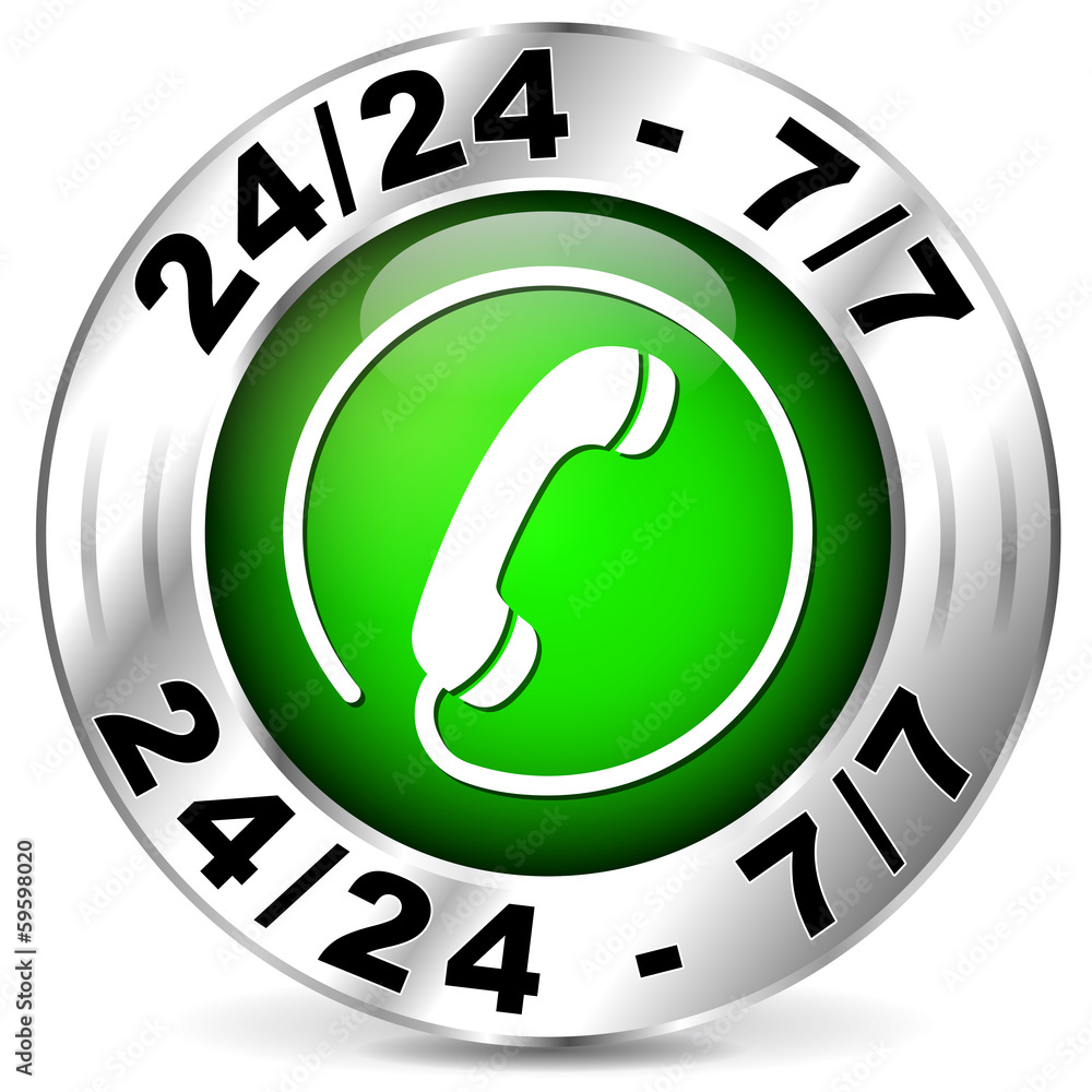 Canvas Prints Vector green phone icon