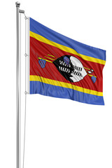 3D flag of Swaziland