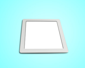 Tablet isolated in green