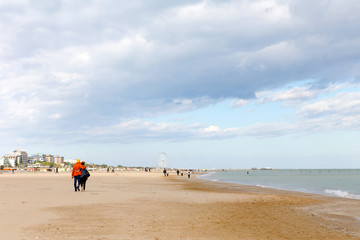 A beach in Adriatic sea, Rimini, Italy