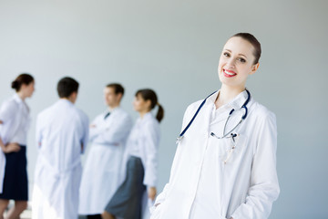 Fototapeta premium Young female doctor