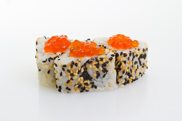 Sushi roll with sesame