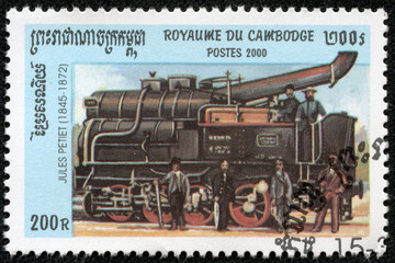 Fototapeta na wymiar image of locomotive jules petiet 1845-1872