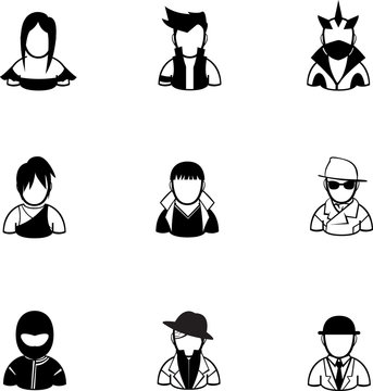 silhouette of people icon created in vector format