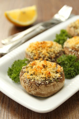 mushroom in a plate
