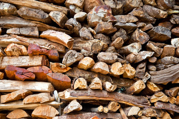Pile of wood.