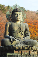 Buddha in the Sinheungsa Temple at Seoraksan National Park, Sout