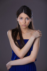 Fototapeta premium Fashion girl. Beautiful makeup.