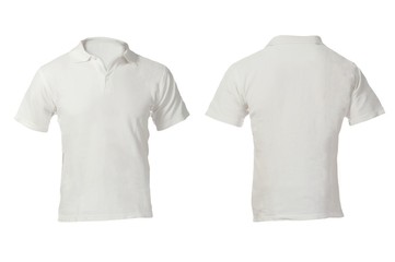 Men's Blank White Polo Shirt Template