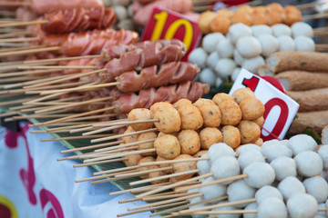 Meatballs and sausage bake