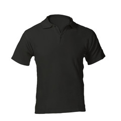 Men's Blank Black Polo Shirt Template