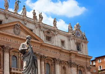 Fototapeta na wymiar Italy. Rome. Vatican. St Peter's Basilica.