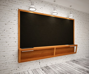 Blank Black School Chalk Board