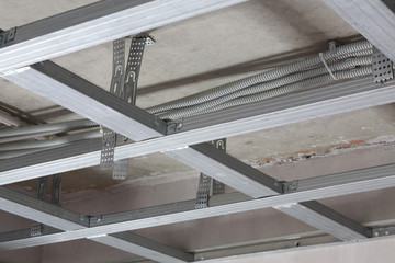 Ceiling frame made of metal profile