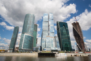 Fototapeta na wymiar Cityscape of skyscrapers of Moscow City