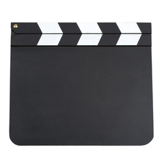 Blank movie production clapper board with copy space isolated