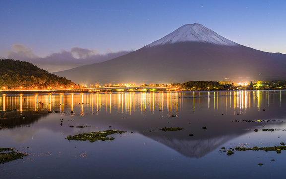 Mt. Fuji and Lake Kawaguchi in Japan