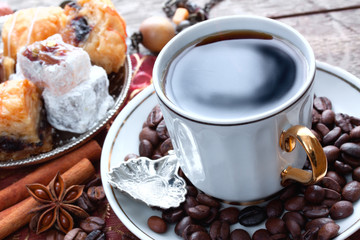 coffee and Oriental sweets