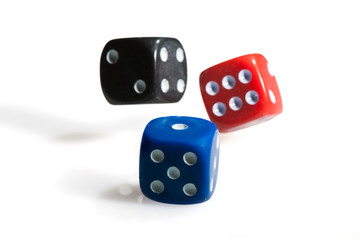 Rolling colorful dices