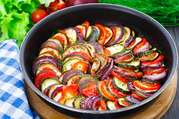 Ratatouille in a pan