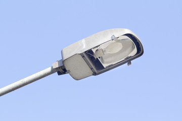 street light on blue sky